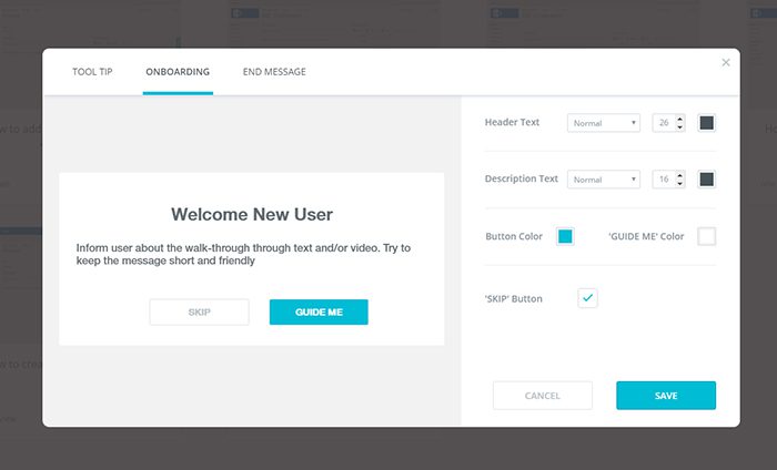 Whatfix Onboarding Pop-up