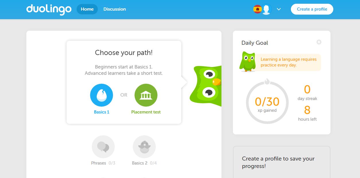 Gamified Onboarding - Duolingo