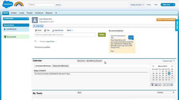 Whatfix self-help widget on Salesforce