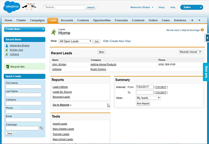 Self-Help Support Salesforce