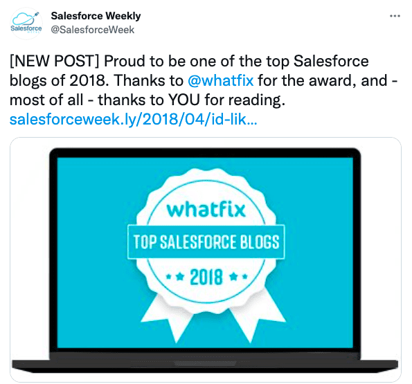 Salesforce weekly whatfix post