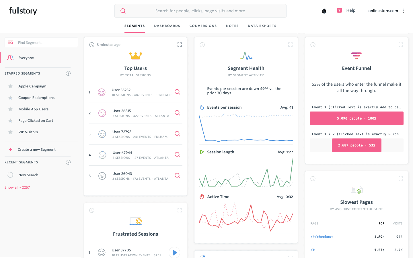 fullstory-user-analytics-dashboard-screenshot