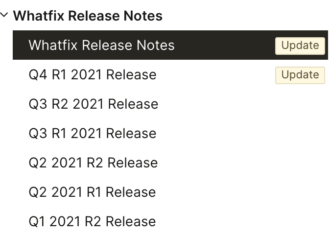 Release History