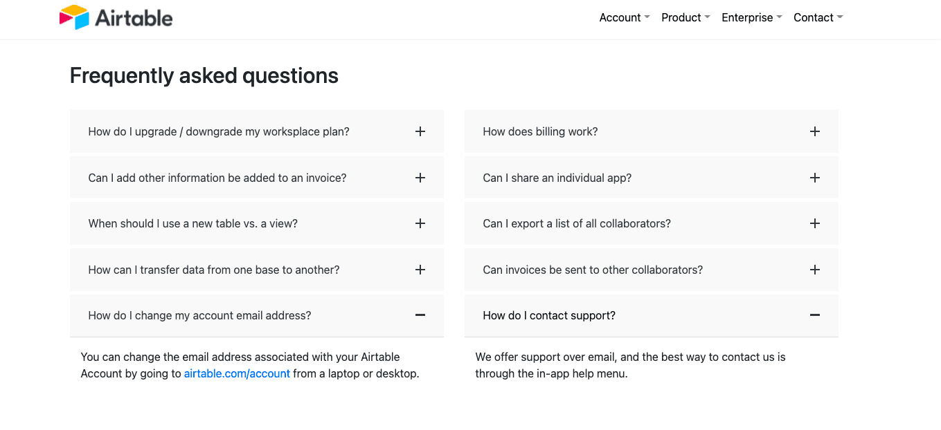 airtable-FAQ-page-example