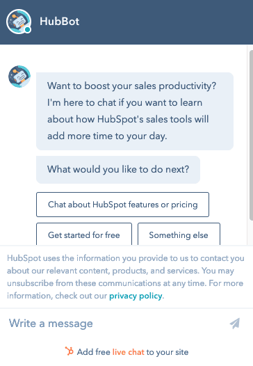 hubspot-live-chat-hubBot