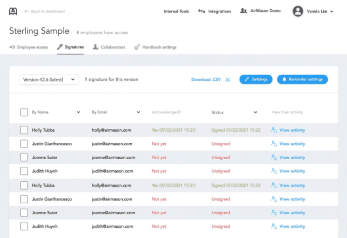 airmason-employee-analytics-on-employee-handbook-views-and-signatures