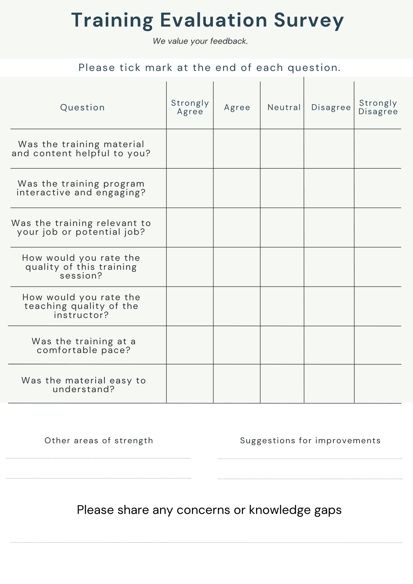 training-questionnaire