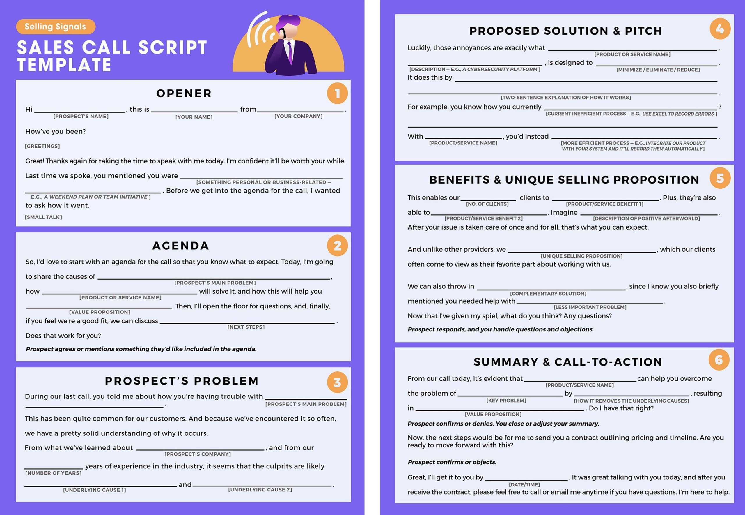 Selling Signals sales pitch script