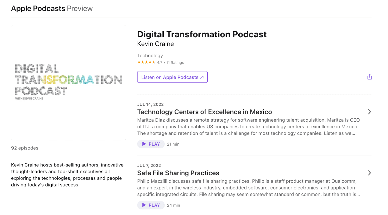 Digital Transformation Podcast