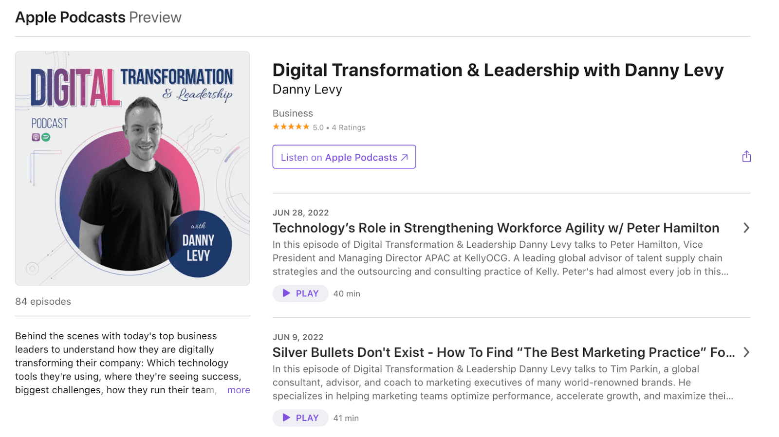 Digital Transformation & Leadership with Danny Levy