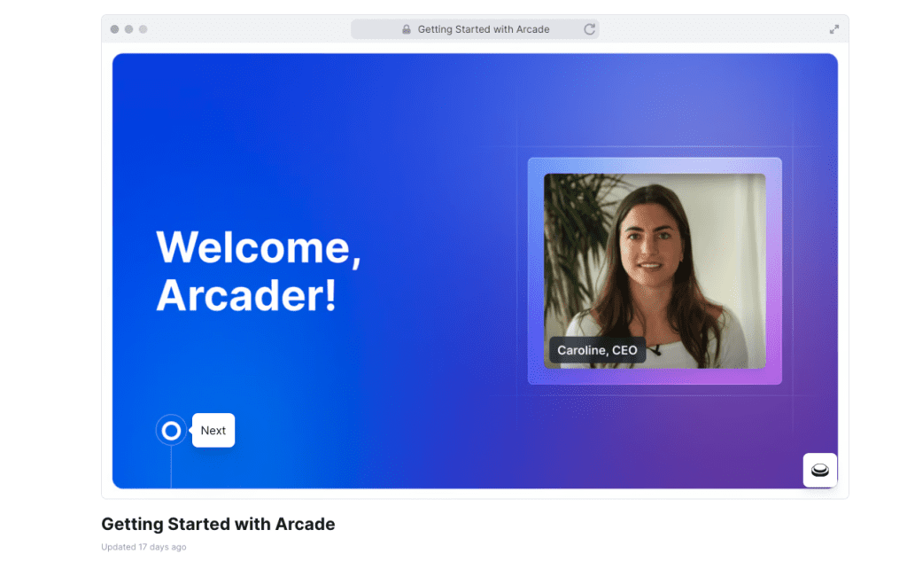 arcade-user-onboarding-first-action-example