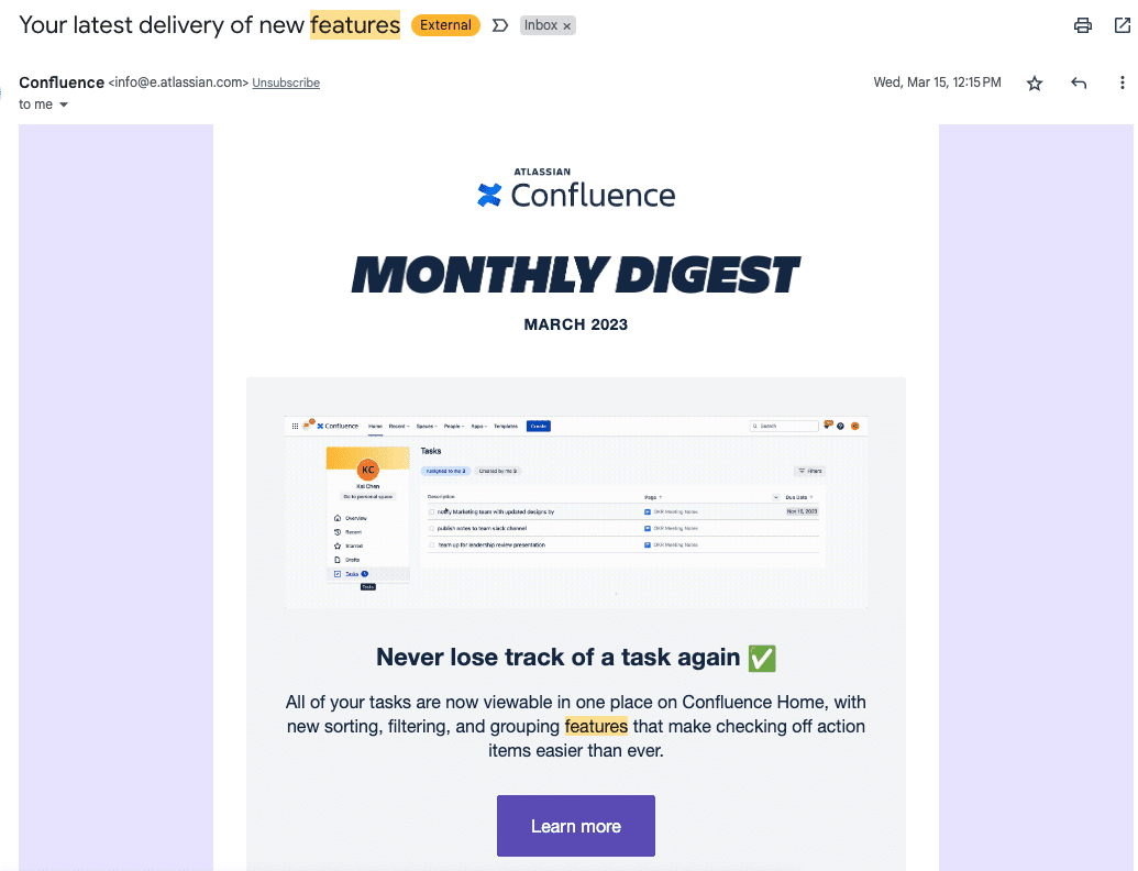 confluence-monthly-product-launch-digest-email