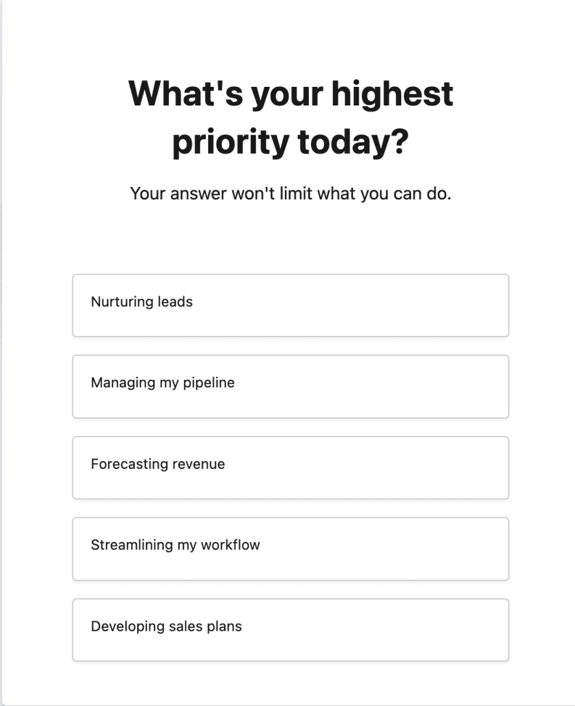 salesforce welcome survey