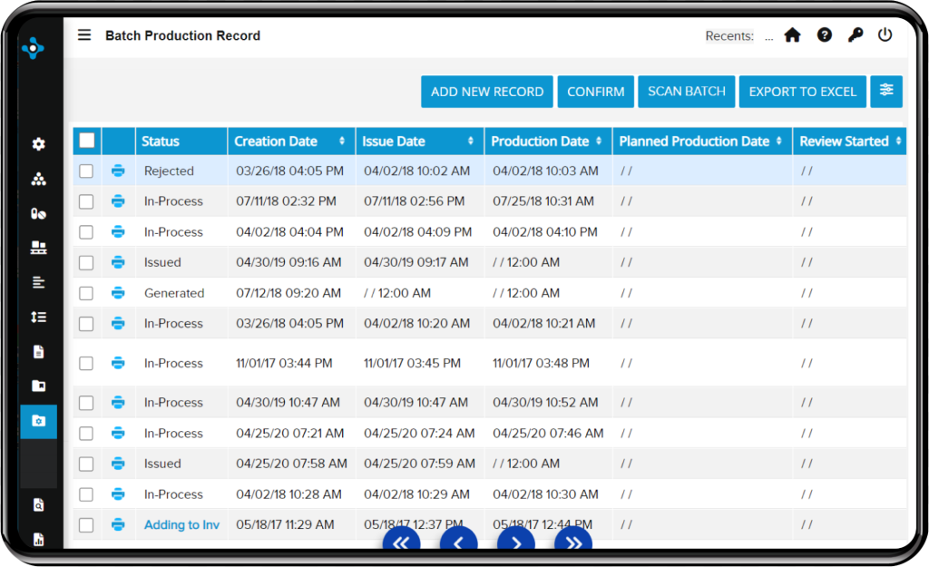 Digital batch disposition